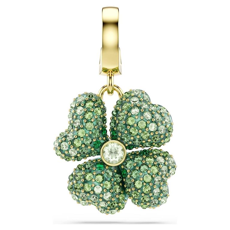 Four Leaf Clover Charm - Green - Swarovski Necklaces