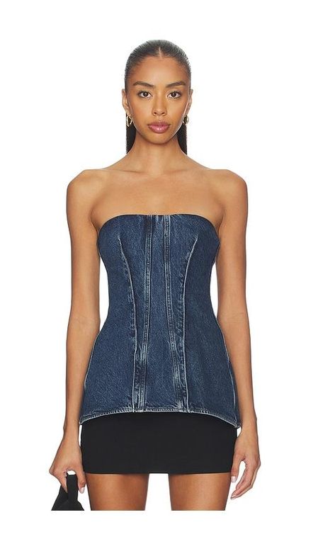 Lara Corset Top - Blue - Agolde Tops