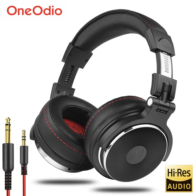 Oneodio ecouteurs filaires Casque Audio studio hi-fi professionnel DJ avec micro, Pro 10/30/50, Headphone Over Ear Hi-Res Audio pour PC Studio Monitor AMP, pour téléphone et PC