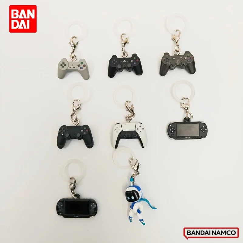 BANDAI Original In-Stock PlayStation PS Mini Game Console Controller Model Bag Pendant Charm Umbrella Hanging Toys Gifts