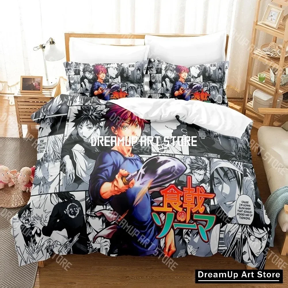 Food Wars Shokugeki no Soma japonais Anime housse de couette ensemble housse de couette pour enfants ensembles de literie literie literie décor de chambre