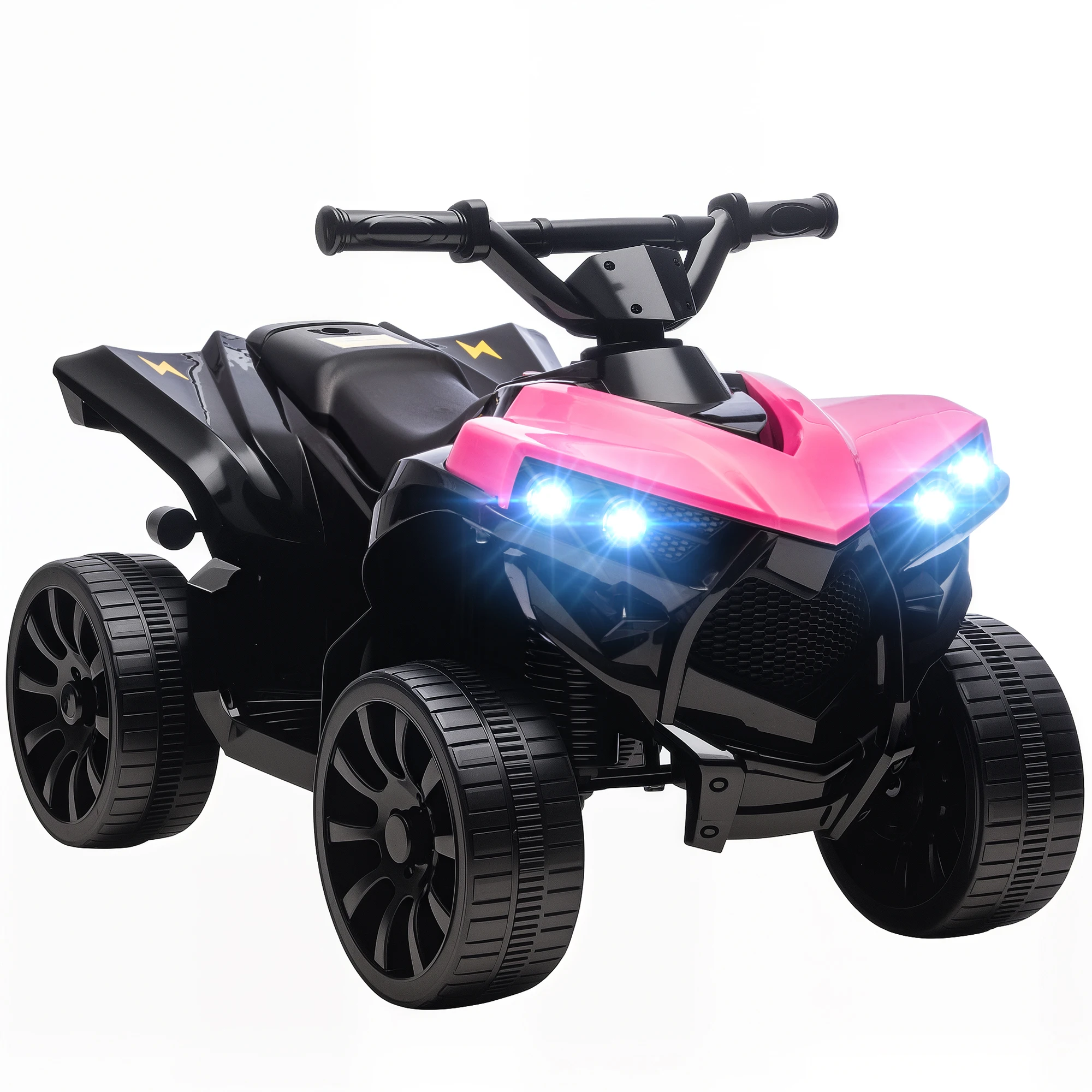Quad électrique enfant 6V, voiture électrique enfants ATV, musique et phares LED, pour 37 à 72 mois, 70 x 42 x 45 cm, rose