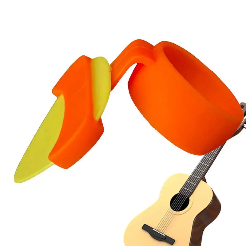 Gitarren-Pick-Griffe, Silikon, weiche Gitarren-Picks, Anti-Rutsch-Griffe, Gitarren-Pick-Halter, ergonomisches Gitarrenzubehör für akustischen Bass