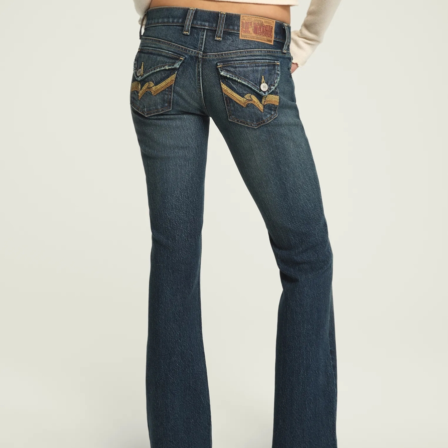 Lucky Brand Ultra Low Rise Lil Maggie Flare - Women's Pants Denim Flare Flared Jeans in Starfield, Size 34 x 32