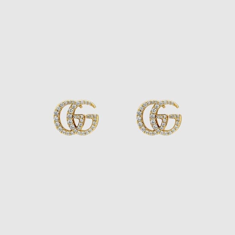 Gg Marmont Crystal Earrings - Metallic - Gucci Earrings