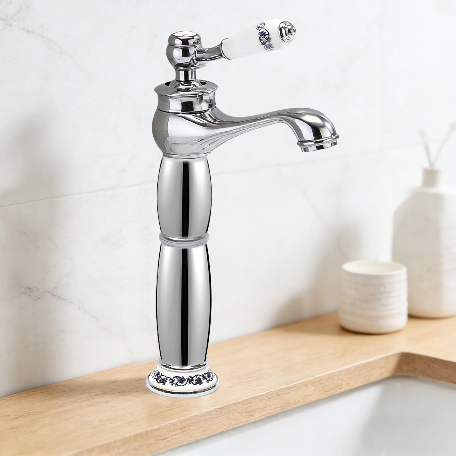 Robinet de salle de bain | Robinet de salle de bain à poignée unique | Mitigeur eau chaude et froide pour lavabo de salle de bain