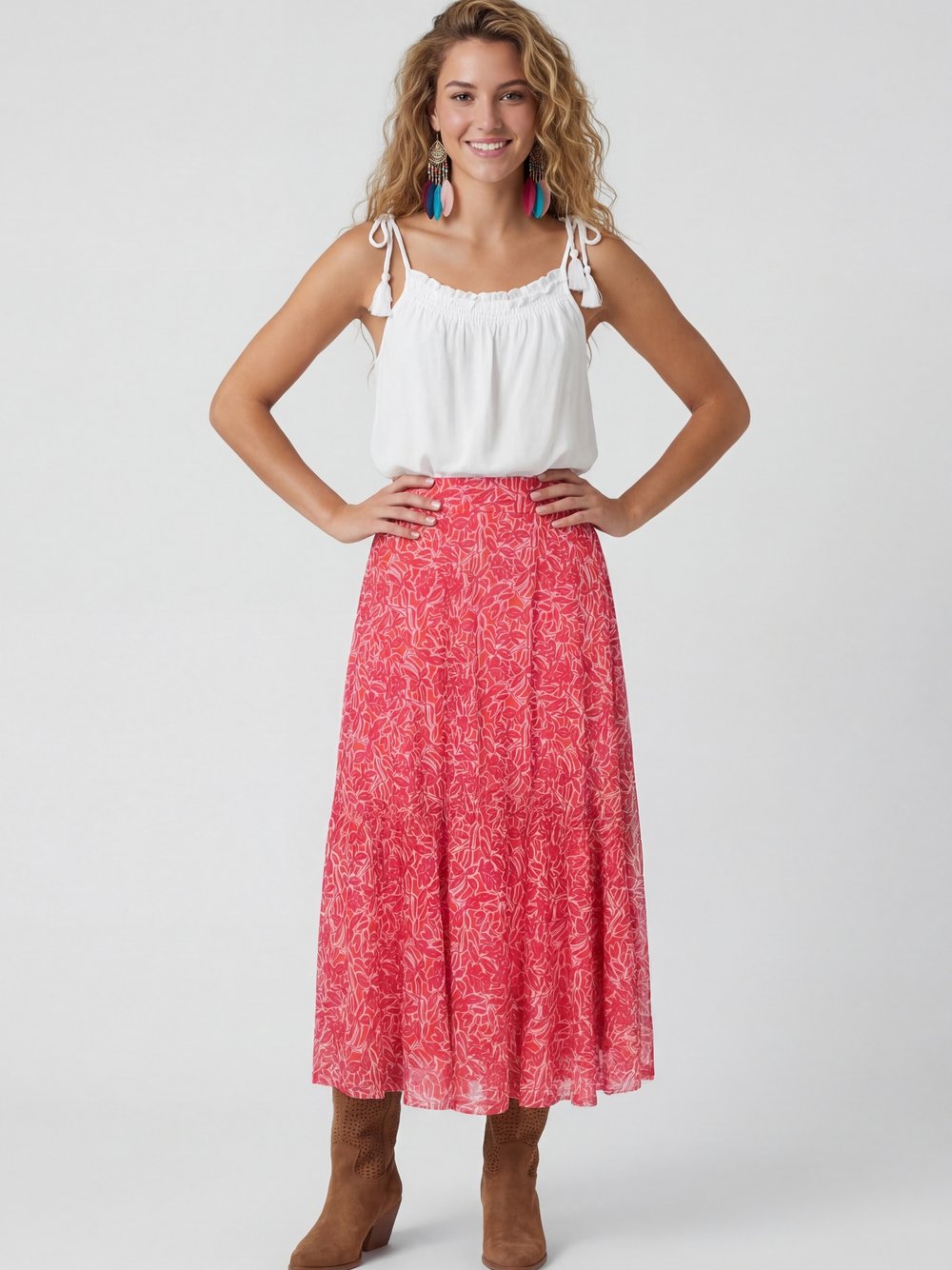 IZIA Rock Damen rot, XS