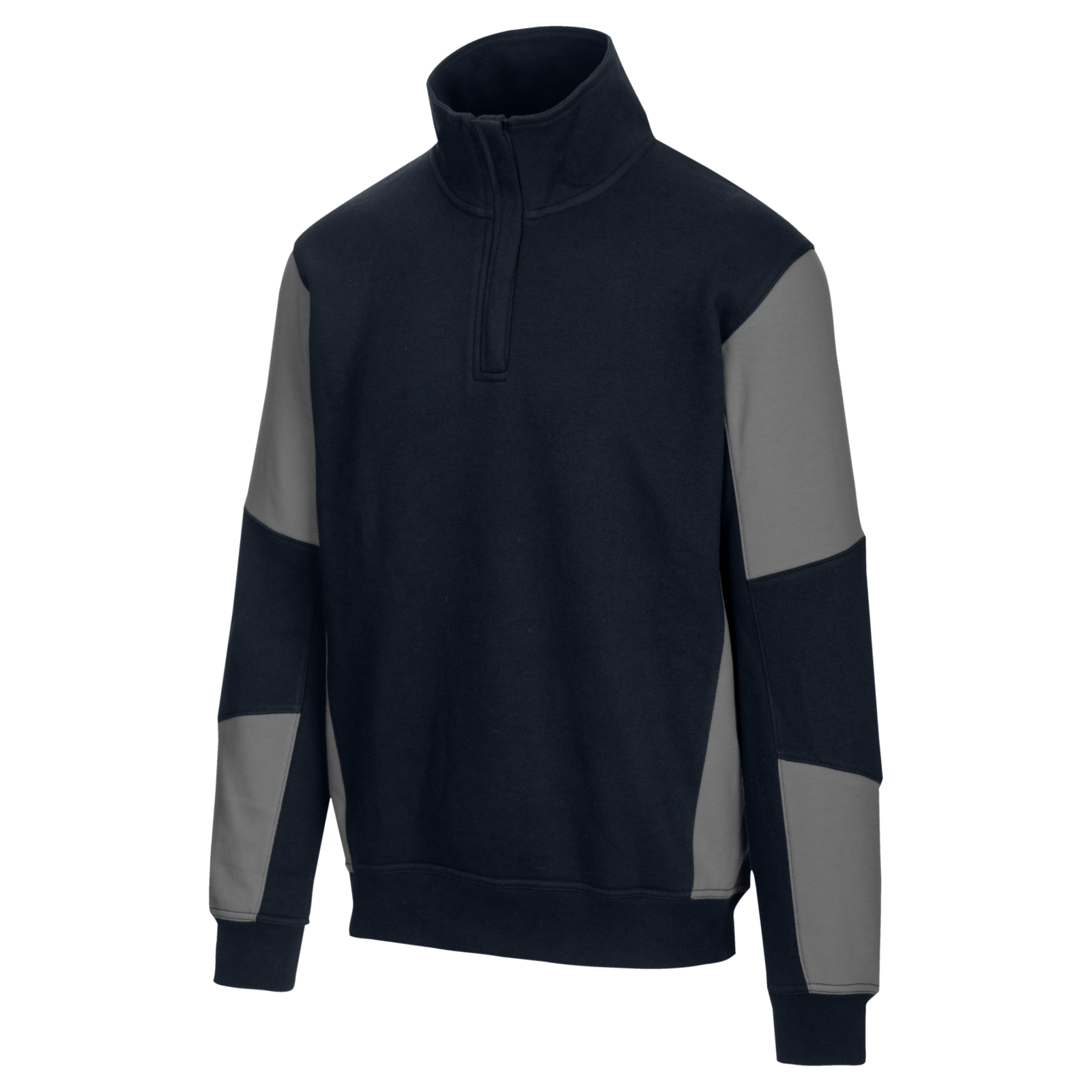 Sweat de travail zippé bicolore JOB+ BICOLOR marine/gris