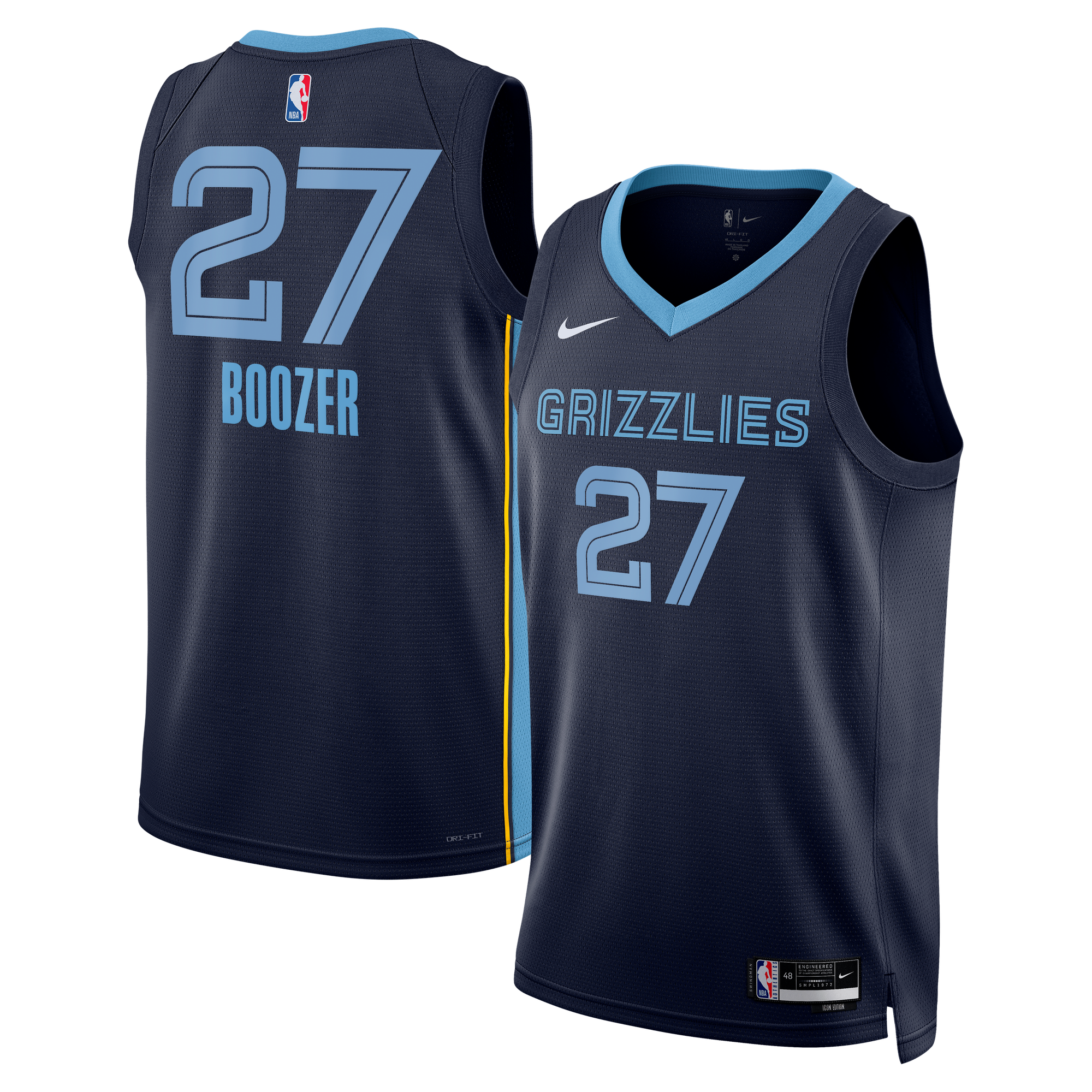 Maillot Nike Icon Swingman des Memphis Grizzlies - Noir - Cameron Boozer - Unisexe - unisexe Taille: S