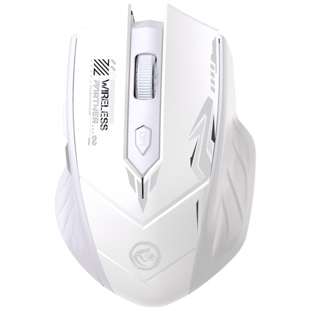 Dual Mode Wireless Bluetooth Mouse Rechargeable Silent LED Mouse For Laptop PC & Tablet white