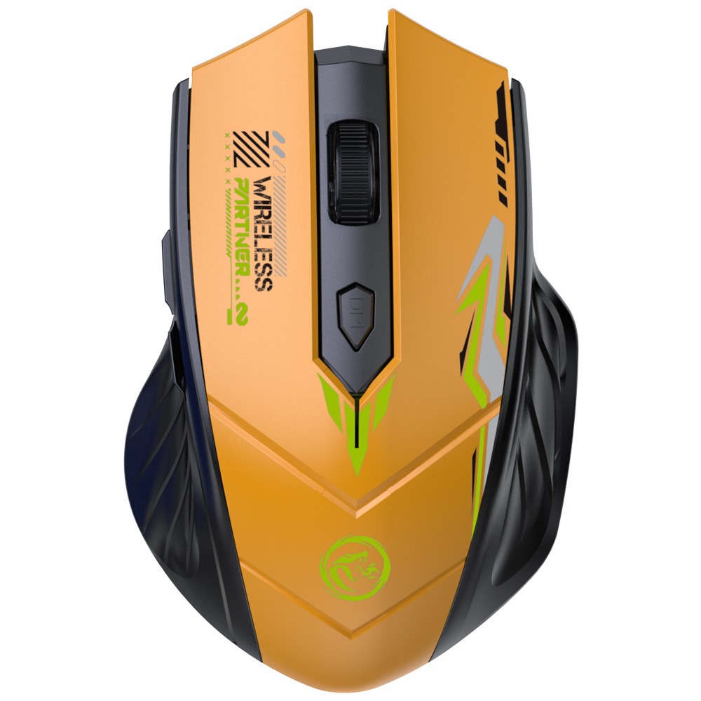 Dual Mode Wireless Bluetooth Mouse Rechargeable Silent LED Mouse For Laptop PC & Tablet yellow