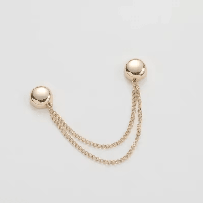 Magnetic Pants Hem Clips With Chain No Sew Trouser Leg Shortener Buckles For Jeans And Clothing gold 8pcs