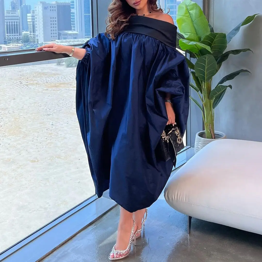 Customized Prom Dress Short Skirt Party Off The Shoulder Long Sleeve Puff Ball Formal Occasion Evening Gowns Robes De Soirée 칵테일