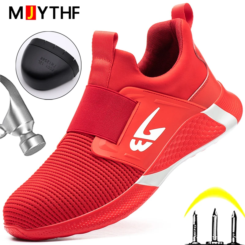 New Safety Shoes Men Shoes Work Shoes Steel Toe Shoes Anti-Puncture Safety Shoes Women Men Work Sneakers Industrial Shoes Unisex