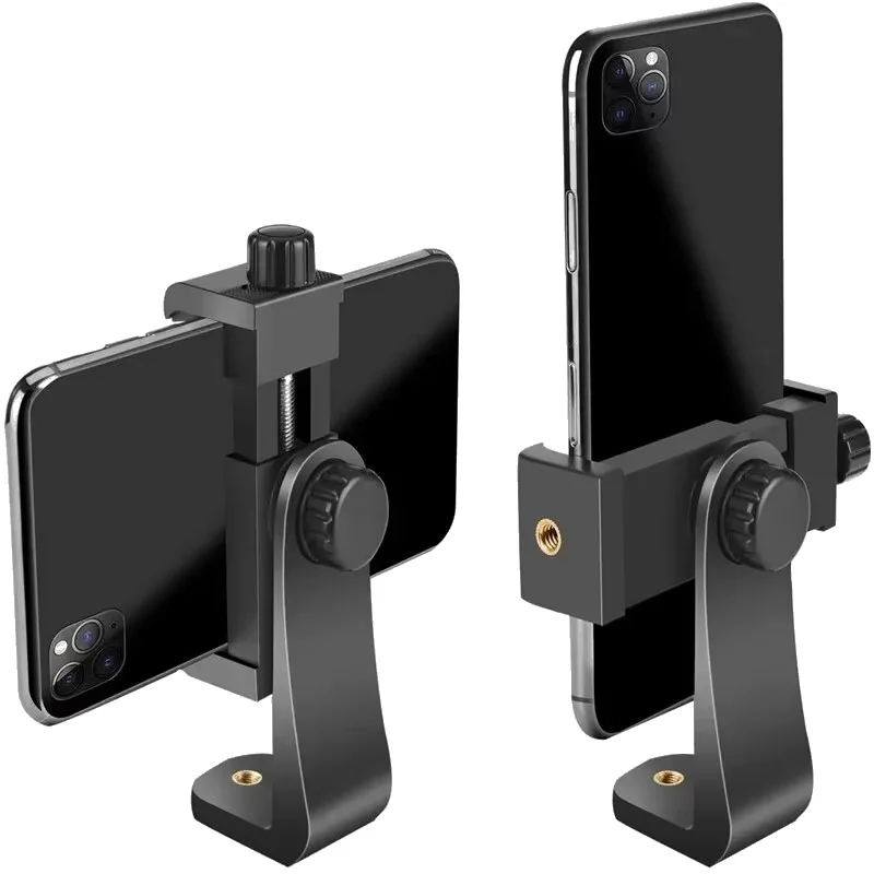 Adaptateur de montage sur trépied à rotation universelle à 360 degrés, support de téléphone portable pour iPhone Xiaomi, support de fixation pour smartphone, trépieds pour smartphone
