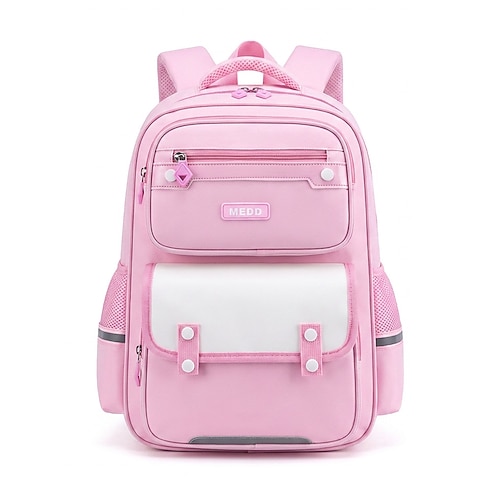 Zaino per bambini per il ritorno a scuola, zaino leggero in poliestere impermeabile multicolore, zaino scolastico di grande capacità con scomparti multipli per ragazzi e ragazze, scuola elementare,