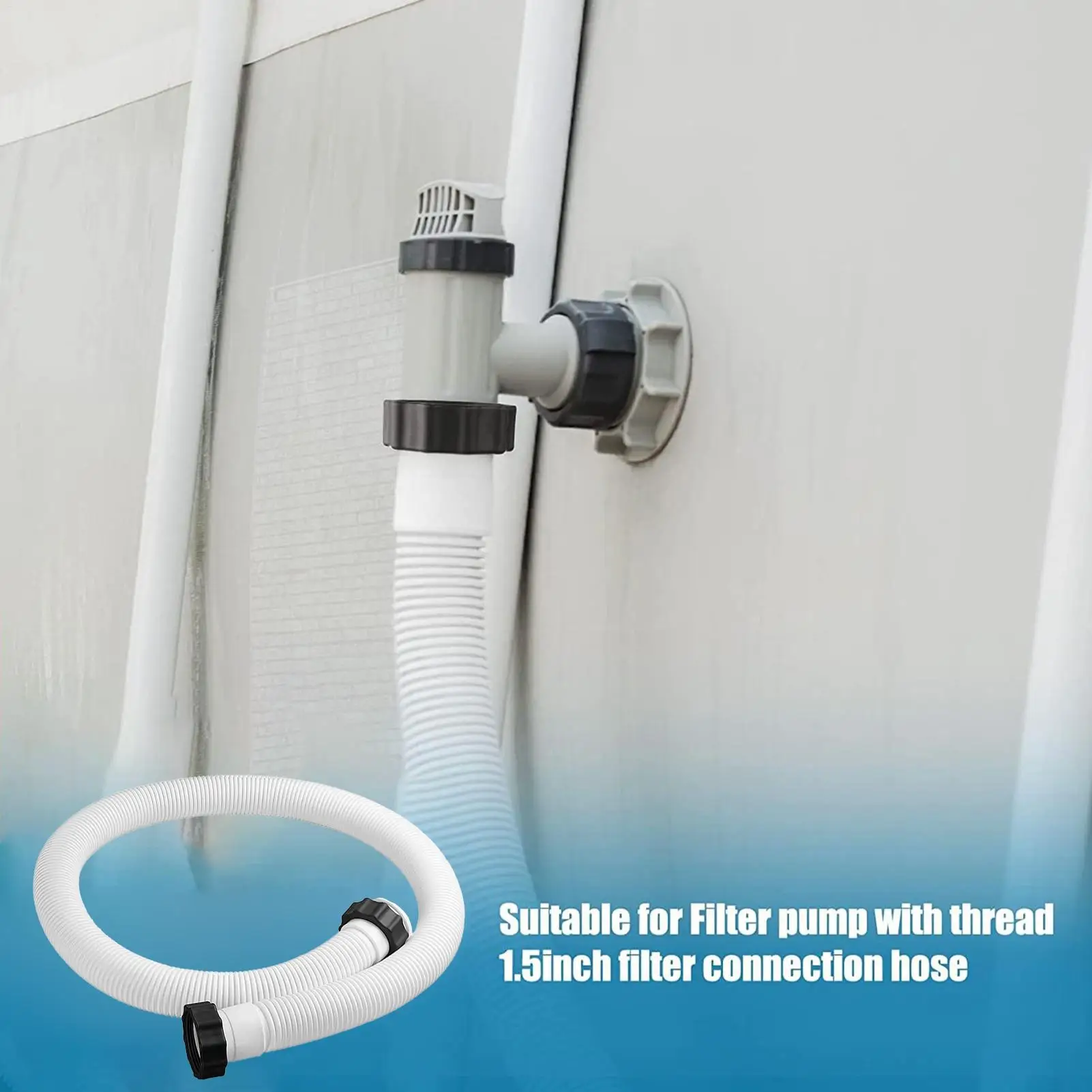 Tuyau de pompe de piscine, tuyau de filtre de piscine, raccord rapide, pièces de tuyauterie flexibles, tuyau de pompes de filtration de sable pour piscine, accessoires de remplacement pour piscines et