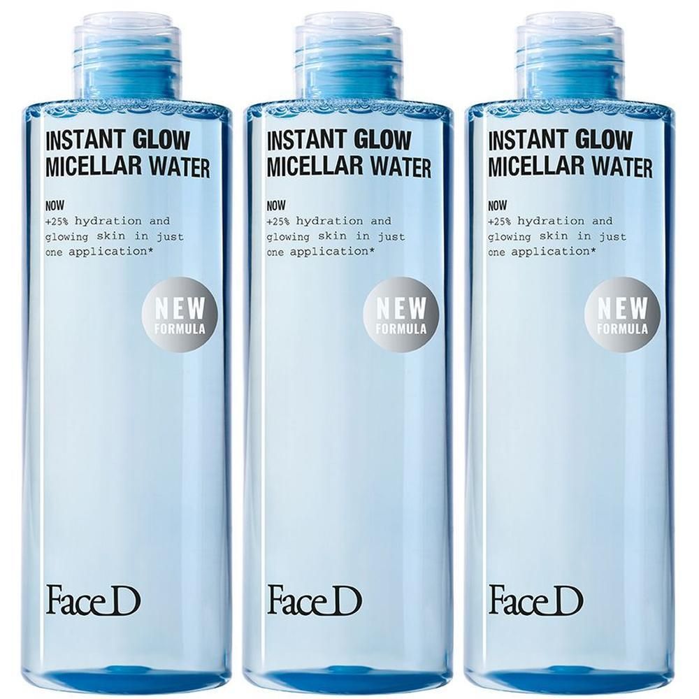 FaceD Instant Glow Acqua Micellare 3x400 ml Emulsione