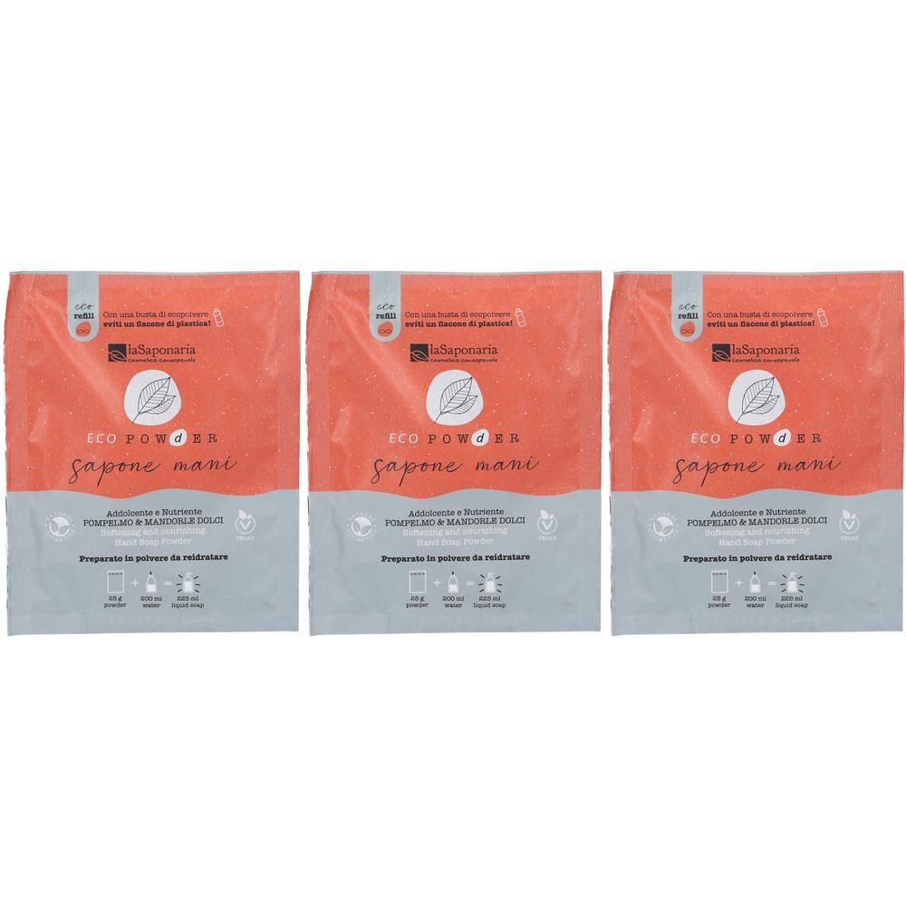 La Saponaria Sapone Mani in Polvere Addolcente 3x25 g