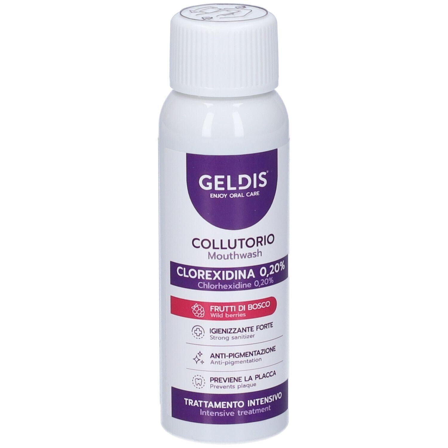 Geldis Collutorio Gusto Frutti di Bosco Clorexidina 0,20% 100 ml 4x100