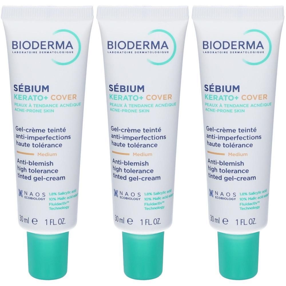 Sébium Kerato+ Cover Gel-Crema colorato 3x30 ml