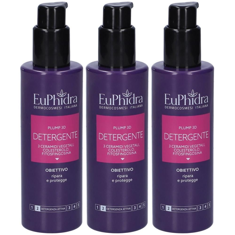 Euphidra Plump 3d Detergente 3 Ceramidi 3x200 ml