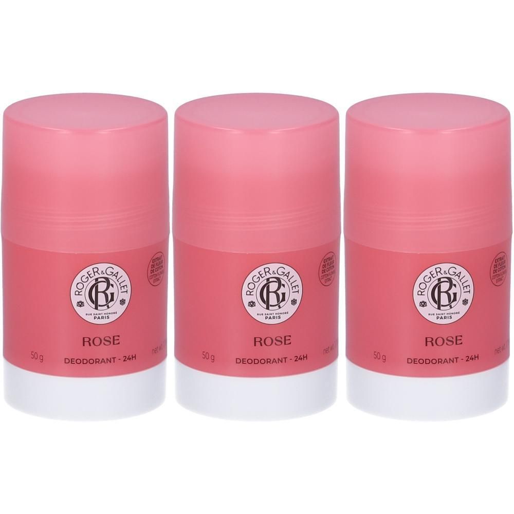 Roger & Gallet Deodorante Stick Rose 3x50 g