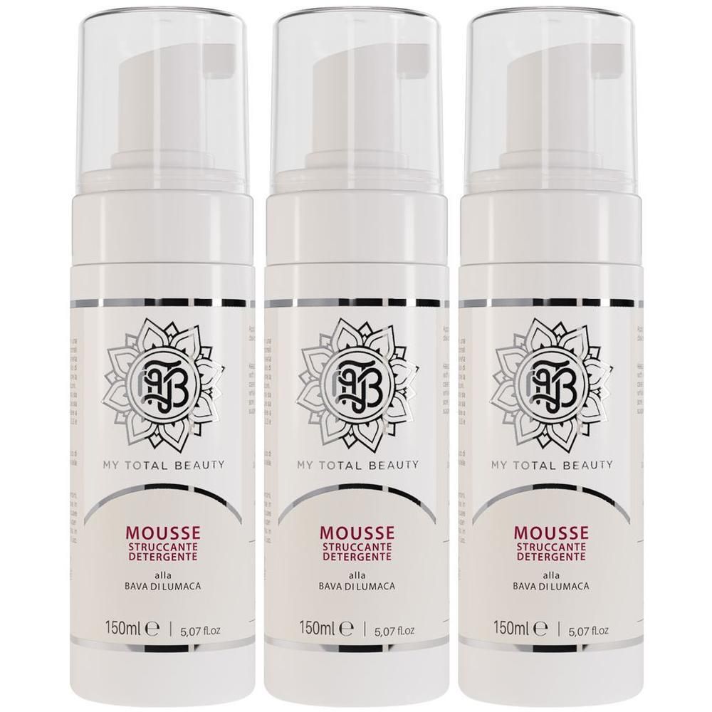 My Total Beauty Mousse Struccante Detergente alla Bava di Lumaca 3x150