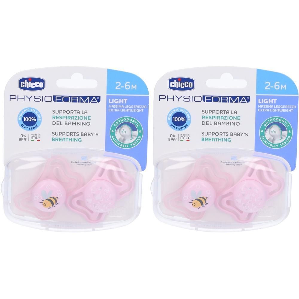 Chicco Physioforma Light Succhietto Rosa 2-6 Mesi 2x1 St