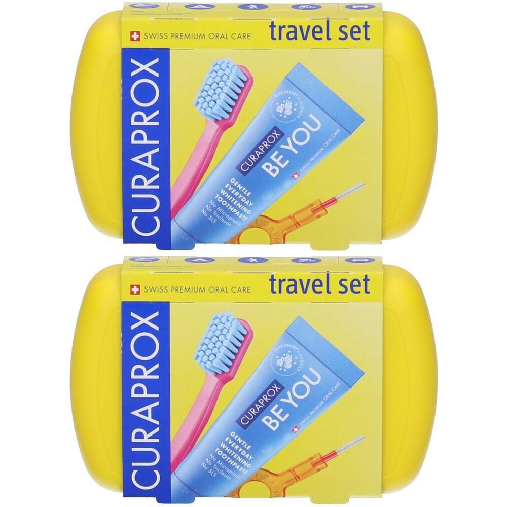 Curaprox travel set yellow 2x1 St
