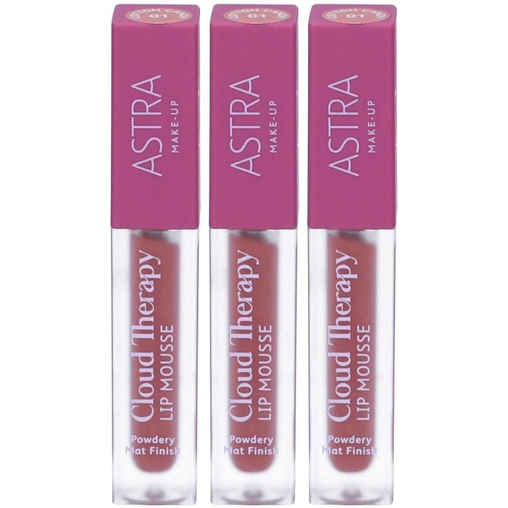 ASTRA Make-Up Mousse Labbra Cloud Therapy Tonalità 01 Cotton Candy 3x1