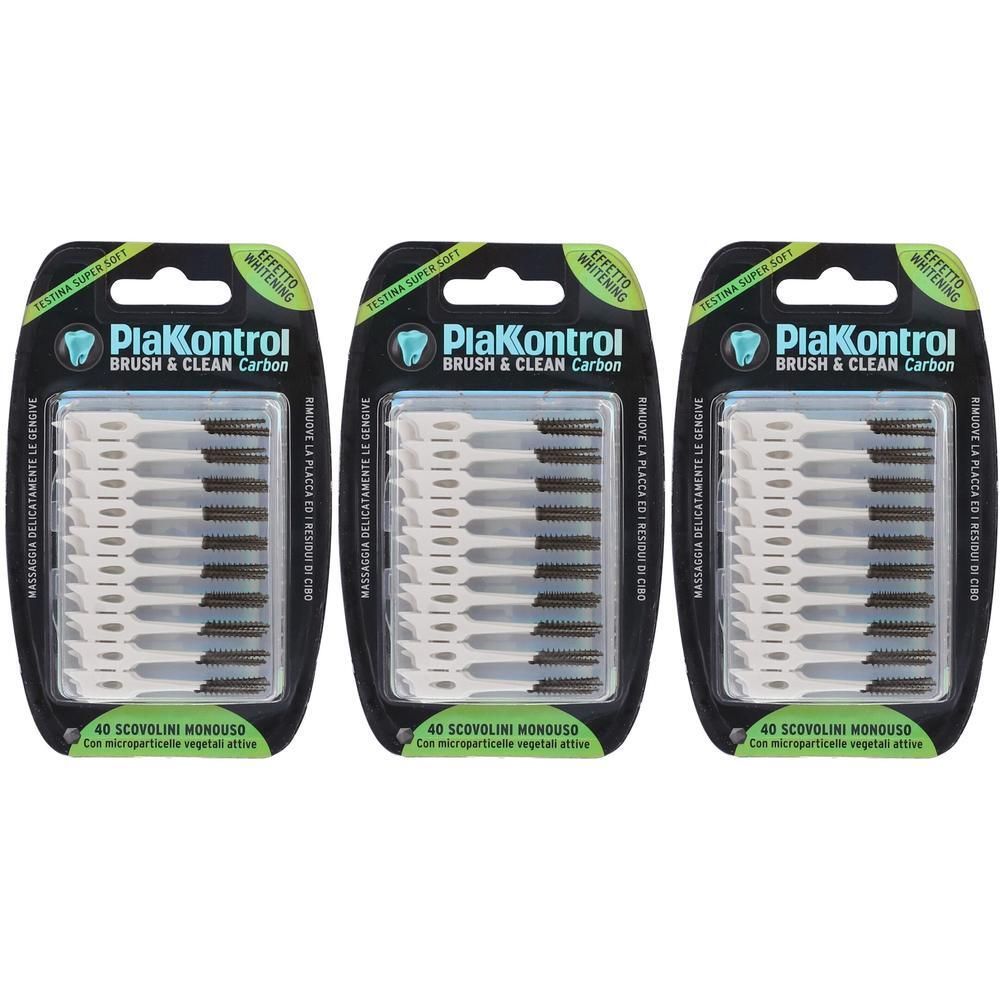 Plakkontrol Brush & Clean Carbon Scovolini 3x1 St