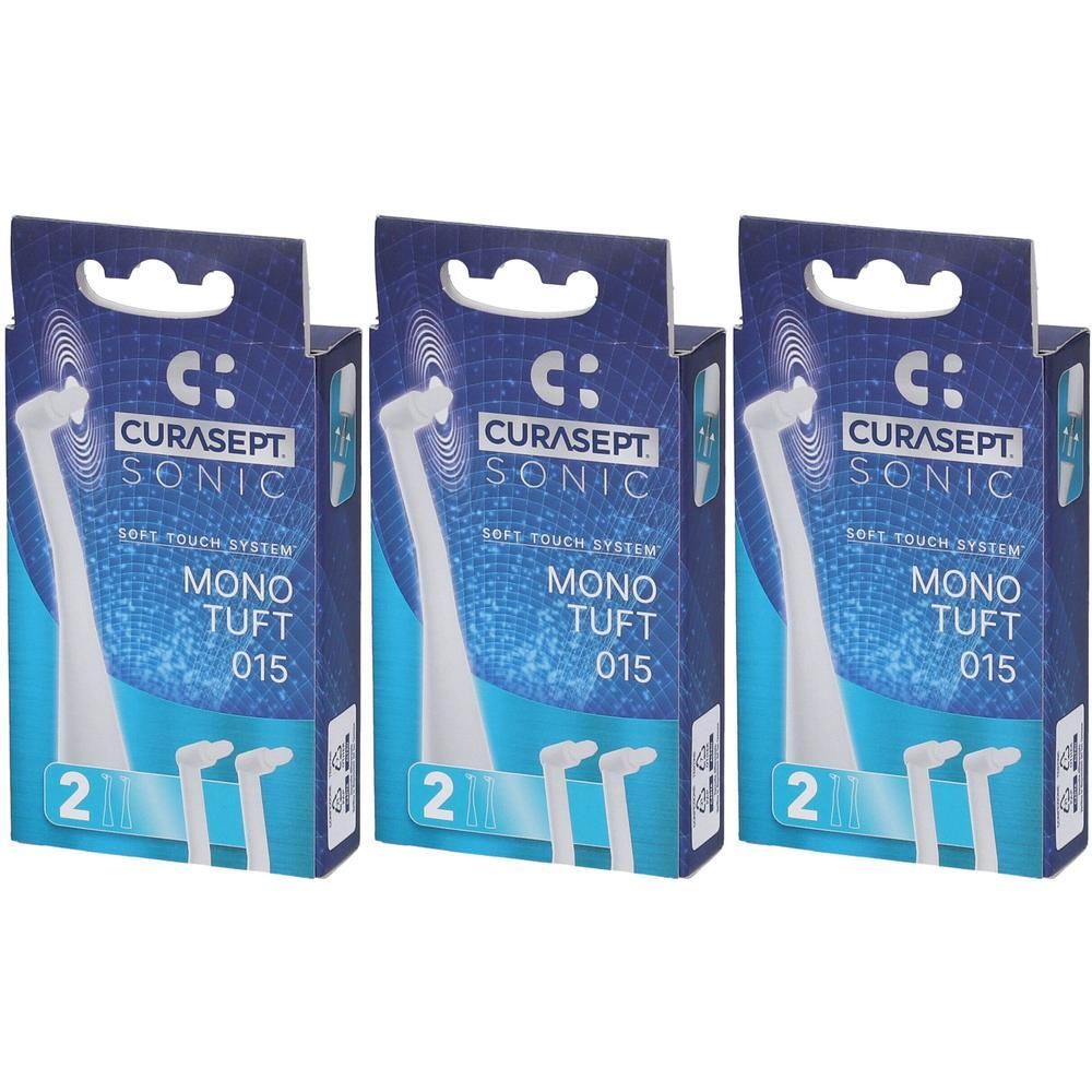 Curasept Testine Ricambio Spazzolino Sonic Monotuft 015 3x2 St