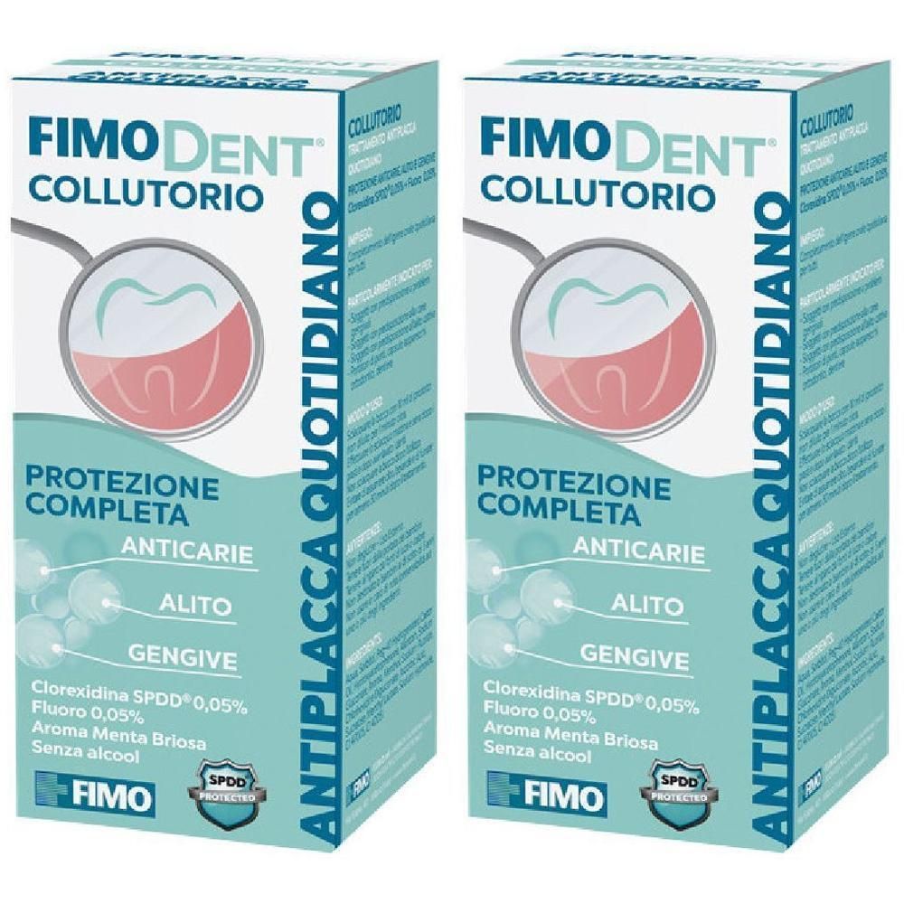 Fimodent Collutorio Antiplacca Quotidiano 2x200 ml