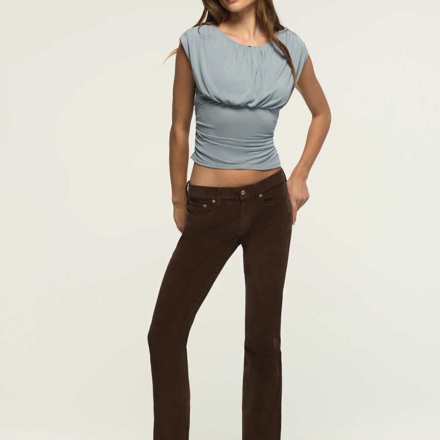 Lucky Brand Mid Rise Corduroy Sweet Boot - Women's Pants Denim Bootcut Jeans in Walnut, Size 31 x 30
