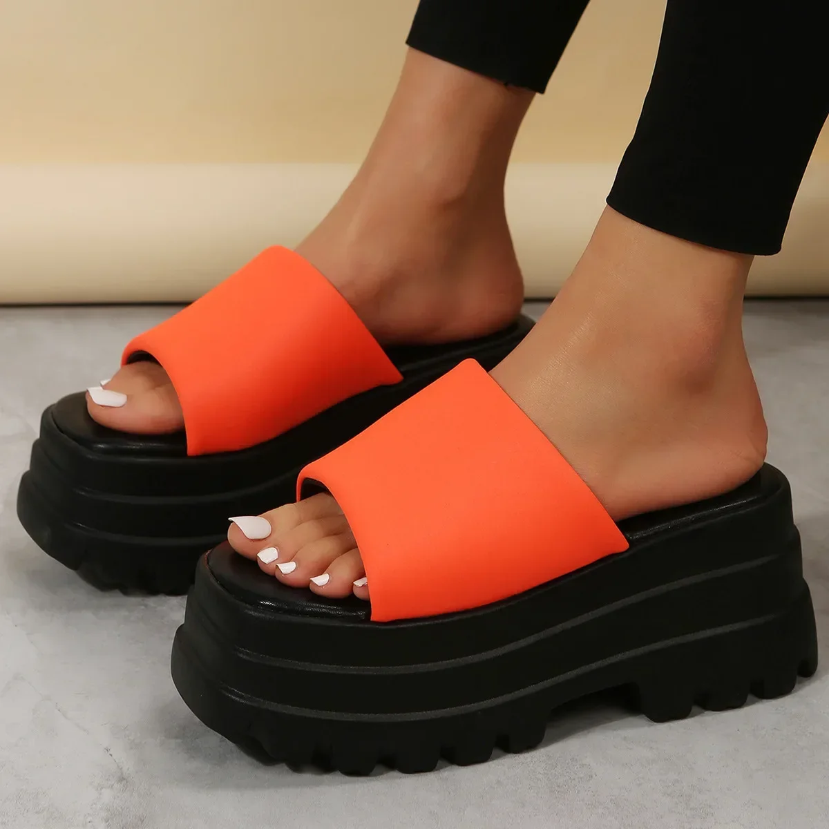 Frauen Hausschuhe Flip-Flops Damen Sommer Mode Keil absätze Schuhe Frauen High Plateau Hausschuhe Outdoor Sandalen plus Größe 35-43