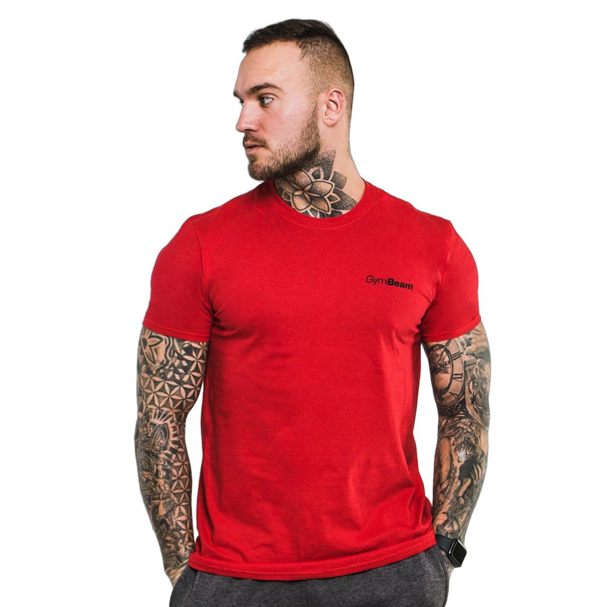 T-shirt uomo Basic Cherry Red regular 1 St