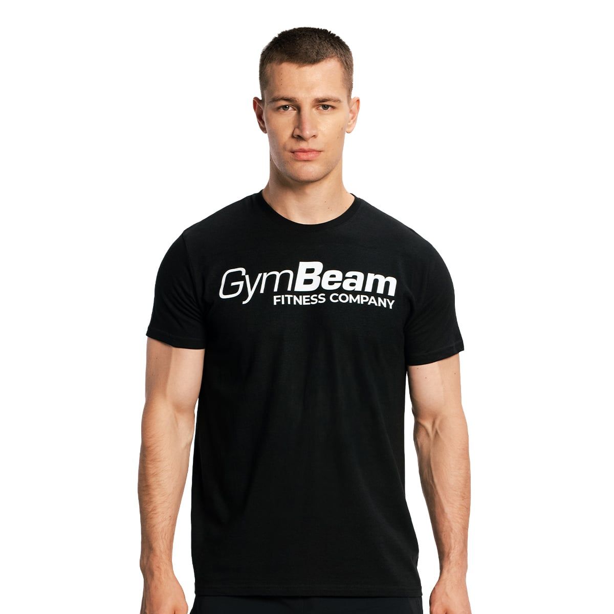 GymBeam T-shirt uomo Fitness in cotone nera regular 1 St