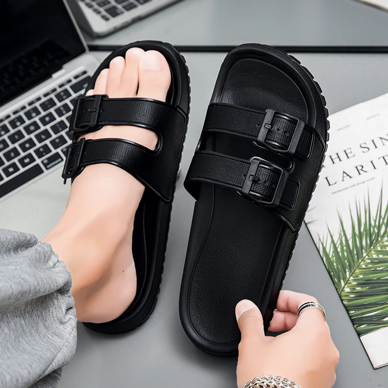 Sommer Herren Weiche Hausschuhe Indoor Outdoor Bequeme Rutschen Hause Schuhe Haus Zimmer Casual Große Größe 39-47 EVA Leicht für Männer