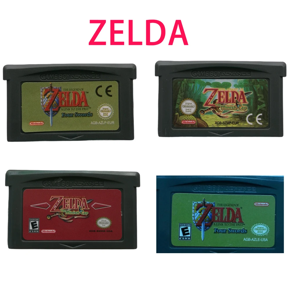 2026 HOT SALE GBA Game Cartridge 32 Bit Video Game Console Game Card Link To The Past Awakening DX Minish Cap