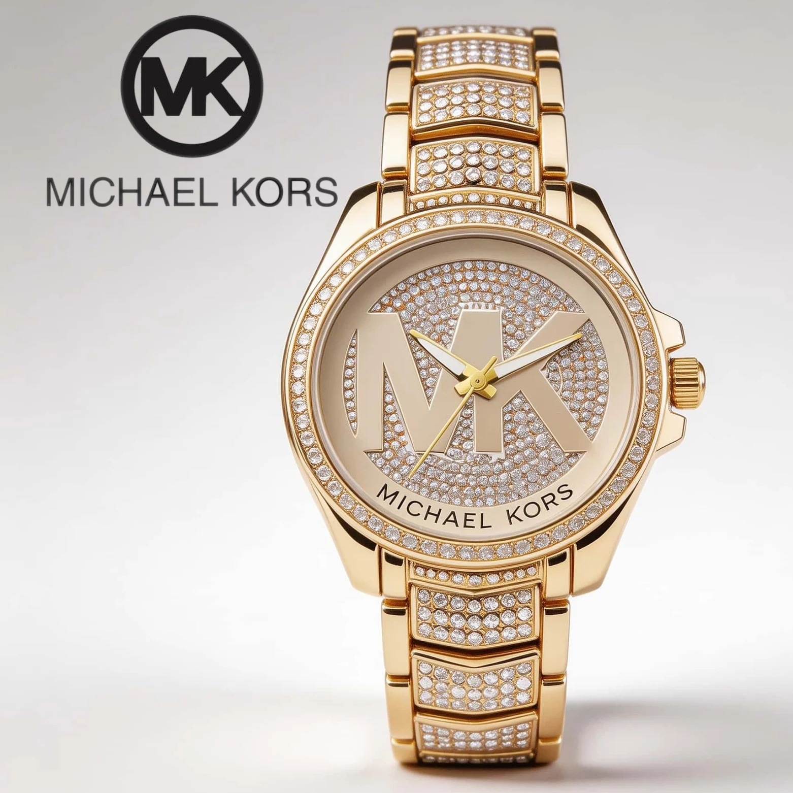 Michael Kors Damen Mode-Quarzuhr Elegante Diamantbesetzte Luxus-Legierungsuhr Geschenk für Damen Stilvoller Business-Stil
