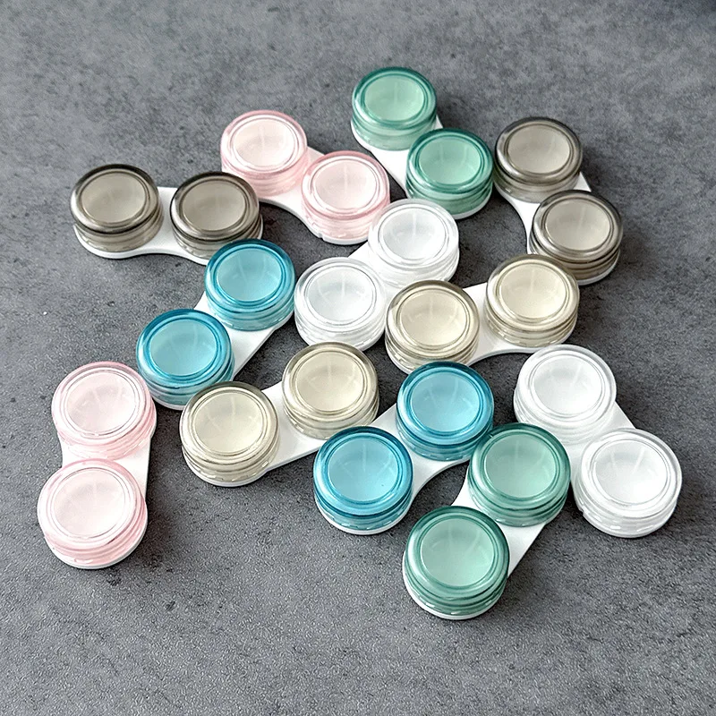 1 pièce Mini étui portable pour lentilles de contact, boîte de rangement pour lentilles de contact colorées, boîte de soin des lentilles de contact