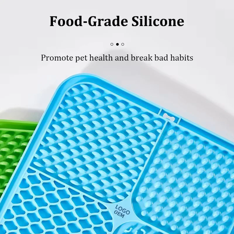 Assiette à lécher pour animaux de compagnie, assiette à nourriture lente, tampon à lécher, bol de vaisselle en Silicone pour aliments lente pour animaux de compagnie, ventouse, coussin à lécher pour chien, nourriture lente
