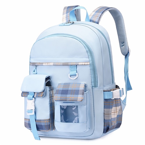 zaino da scuola bookbag multicolor per ragazze studentesse donna resistente all'acqua resistente all'usura borsa da scuola in tessuto oxford in poliestere di grande capacità zaino zaino 12 5,9 17