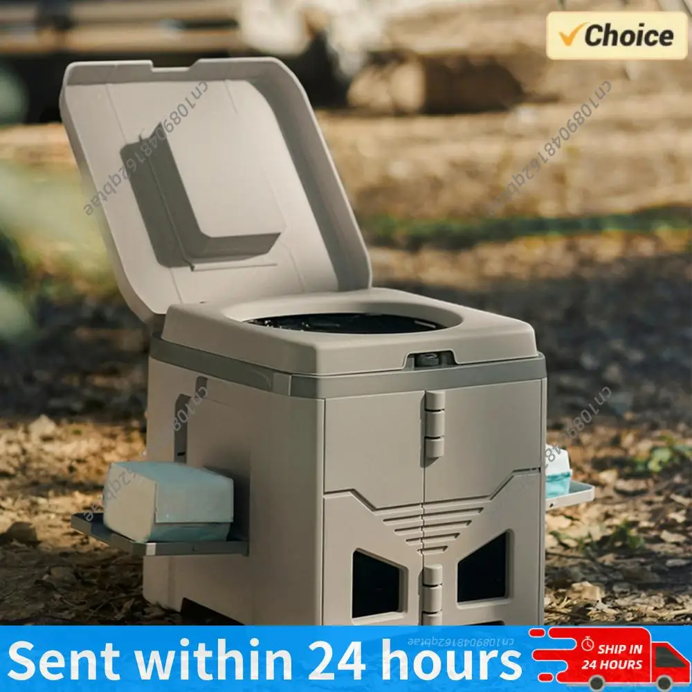 Robuste Tragbare Klapp-Toilette 150kg Tragfähigkeit Outdoor Mobile Toilette für Auto Camping Notfall Reise Toilettensitz