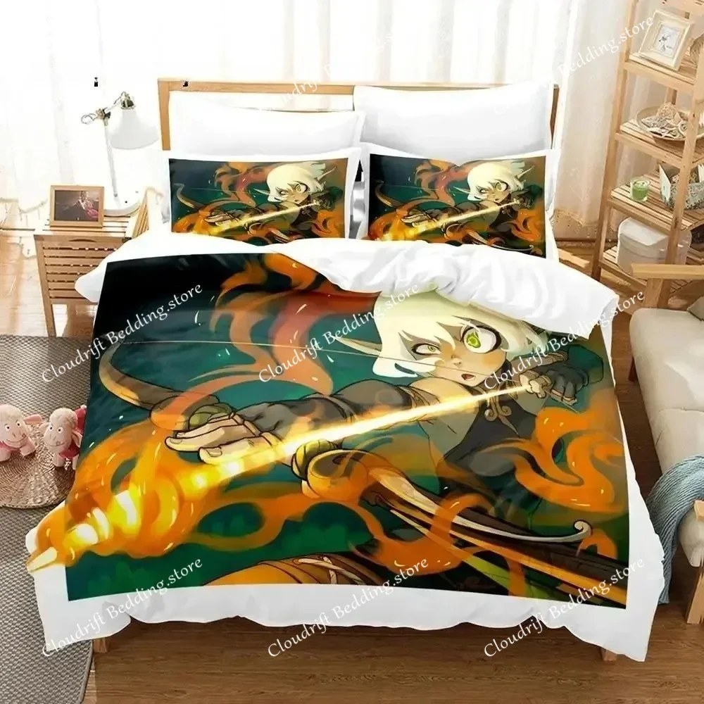 Nouvel ensemble de literie Wakfu, ensemble de literie simple, double, queen, king size, ensemble de literie pour adultes, garçons, chambre à coucher, housse de couette, ensemble de draps Wakfu imprimé
