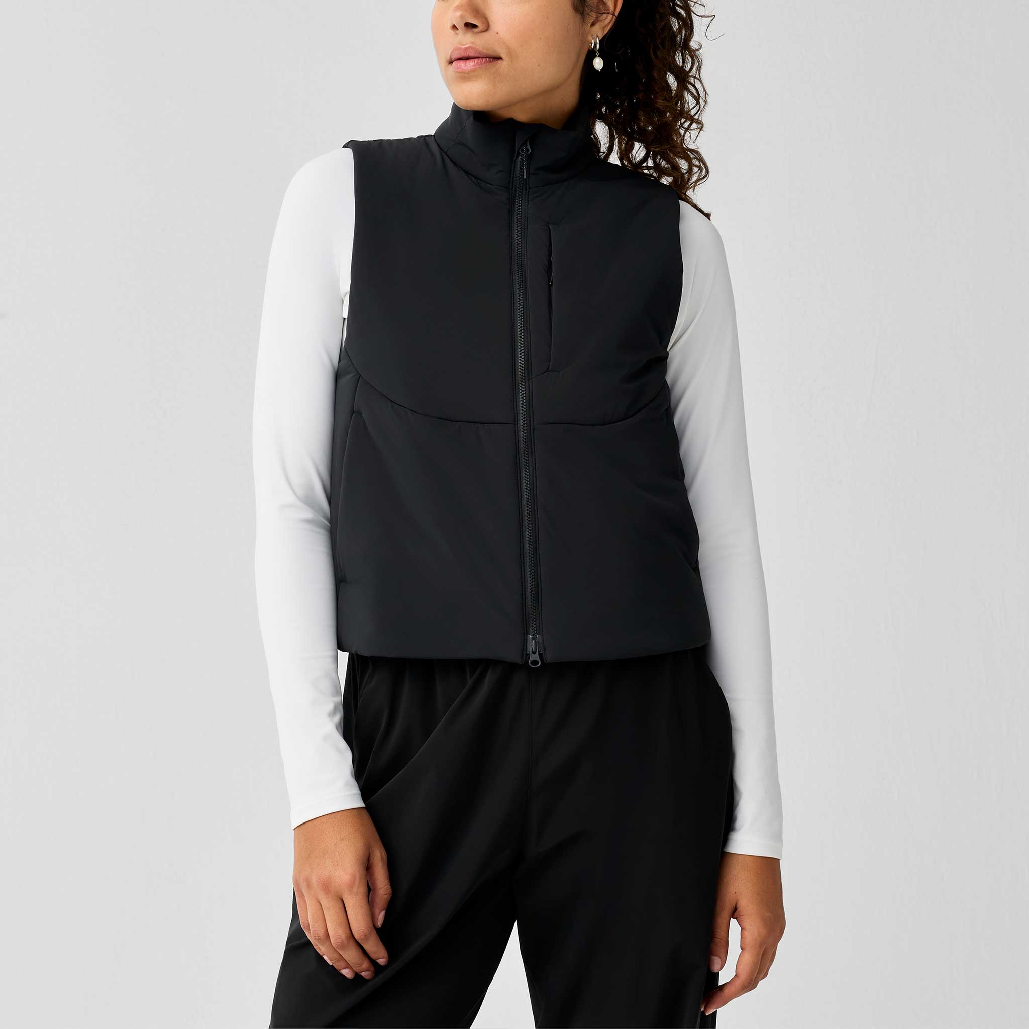 Brooks Movement Insulated Crop Vest Women's Running Apparel Black
