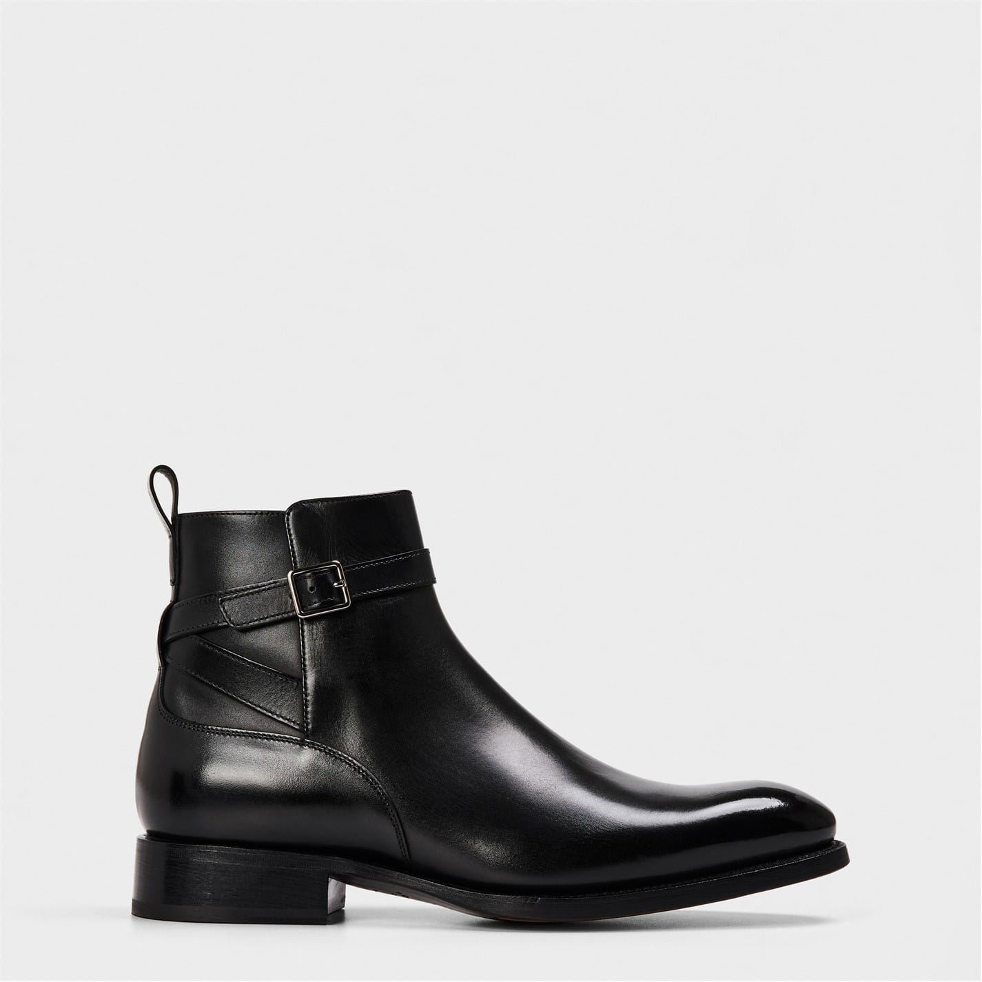 Boss Mens Round Toe Low Heel Chelsea Oxfords in Black - Size UK 8 | Boss Sale | Discount Designer Brands