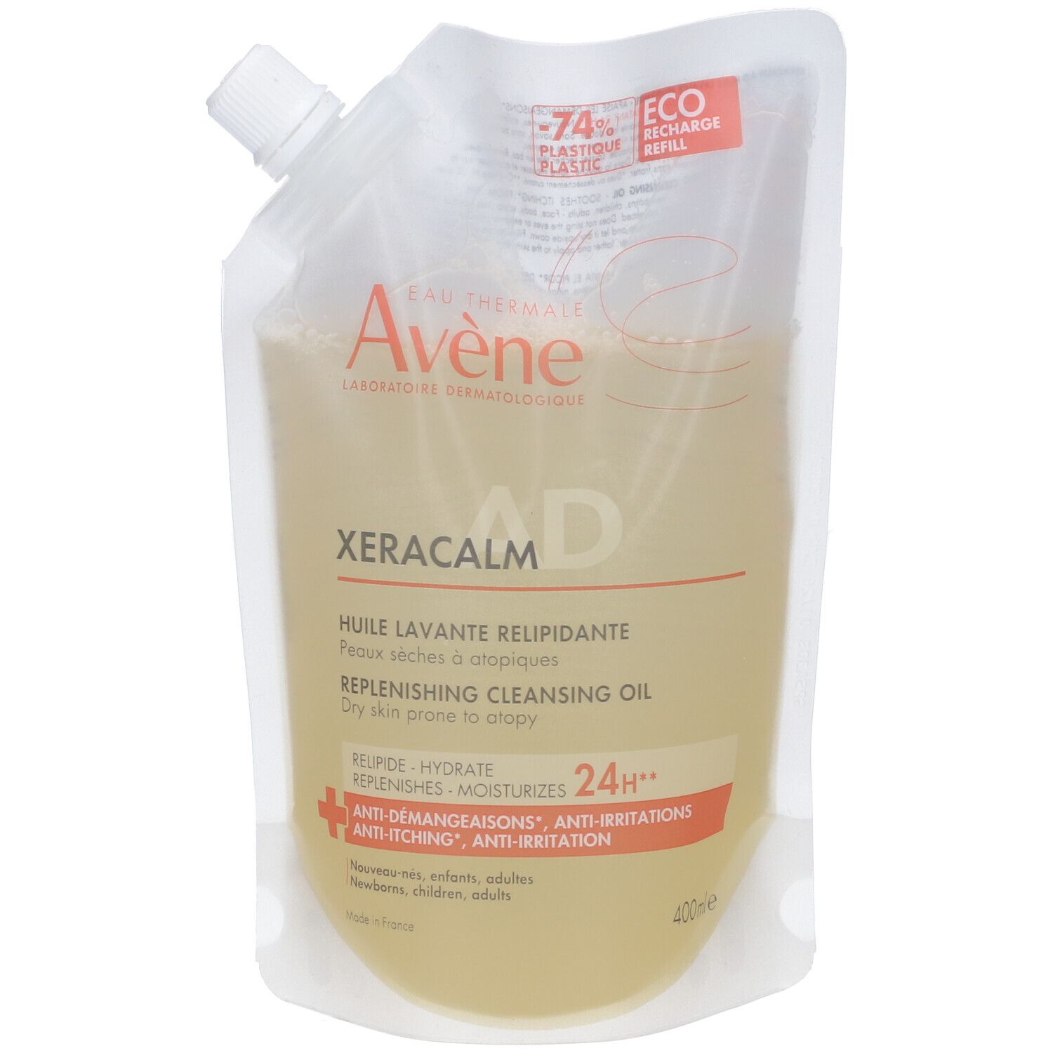 Avene Xeralcalm AD Olio Detergente Liporestitutivo Ricarica 400 ml