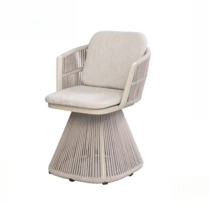 Modern Courtyard Garden Chairs Luxury Villa Hotel Terrace Rotatable Single Chairs Outdoor Balcony Garden Furniture Comfy Sofa